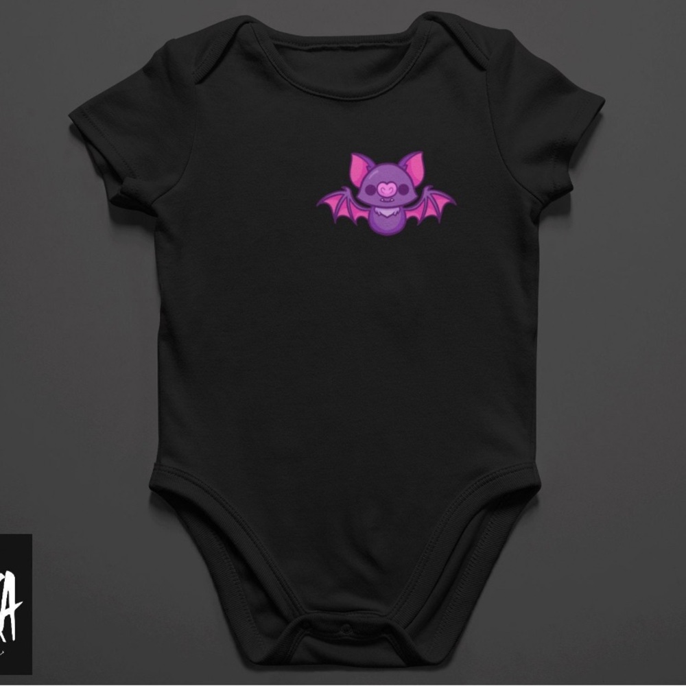 Bat Corner Baby Onesie